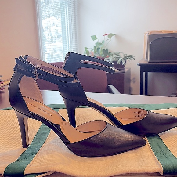 Adrienne Vittadini Shoes - Adrienne Vittadini leather double ankle strap with 3” heels Sz 8.